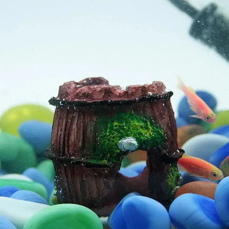 Aquarium-Ausrüstung, Zubehör, Glas, Aquarium, Landschaftsbau, Dekoration, Kunstharz, Kunsthandwerk, künstliche antike Fässer, Aquarium-Dekoration