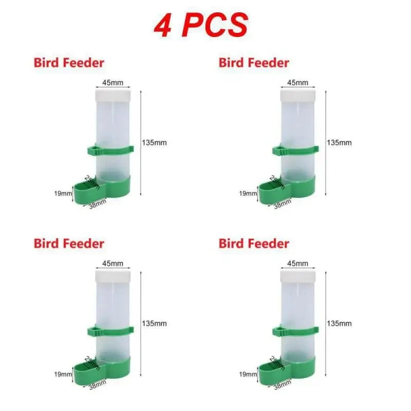 1/2/4 STÜCKE Vogelfutterspender Kunststoff Futter-/Wasserfütterung Automatische Trinker Papagei Haustier Papagei Trinkbecher Schalen Haustier Vogelbedarf