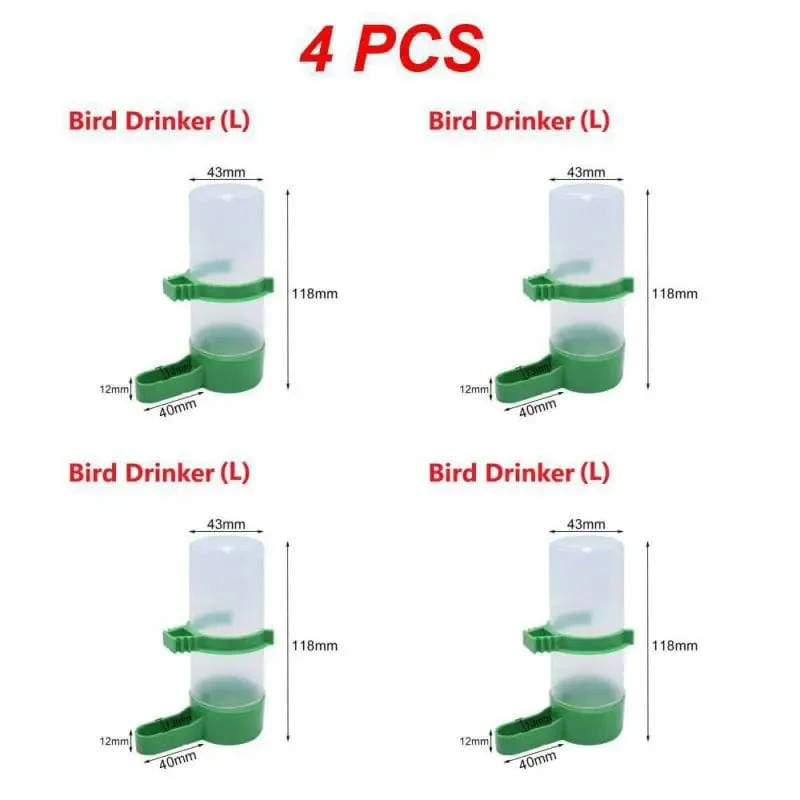1/2/4 STÜCKE Vogelfutterspender Kunststoff Futter-/Wasserfütterung Automatische Trinker Papagei Haustier Papagei Trinkbecher Schalen Haustier Vogelbedarf