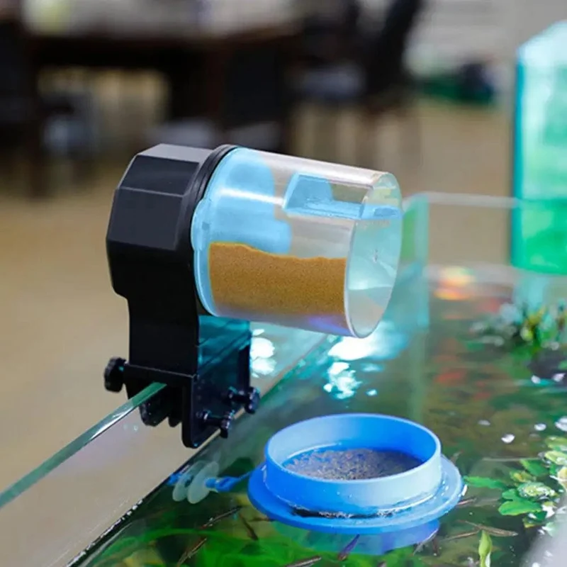 Automatischer Futterspender für Aquarien, intelligenter zeitgesteuerter Futterspender für Aquarien und Goldfische, Futterspender mit großer Kapazität