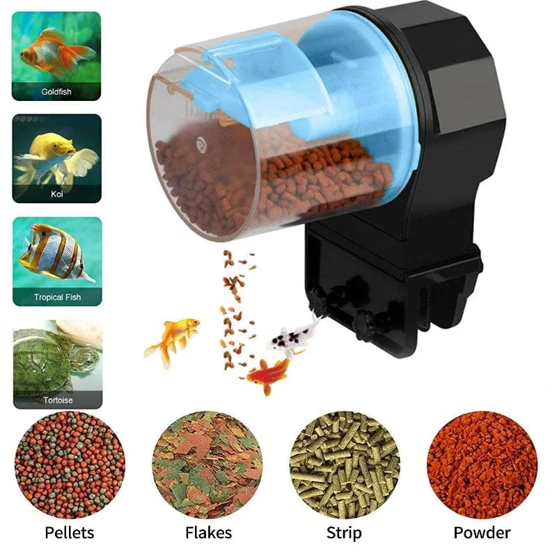 Automatischer Futterspender für Aquarien, intelligenter zeitgesteuerter Futterspender für Aquarien und Goldfische, Futterspender mit großer Kapazität
