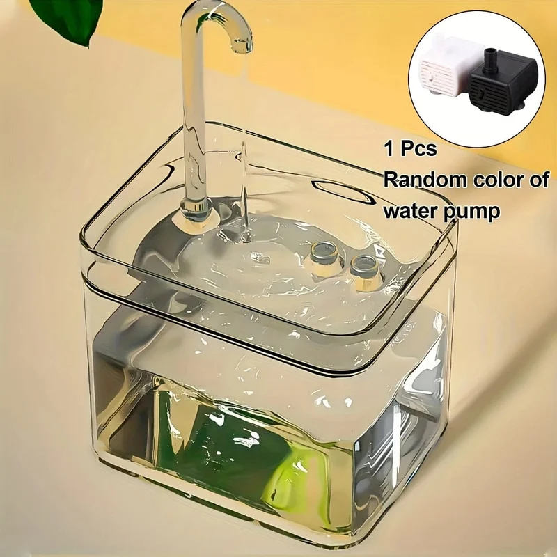 Ultra-leiser Filter für Wasserbrunnen für Katzen, intelligenter automatischer Wasserspender für Haustiere und Hunde, Pumpe zur Vermeidung von Burnouts, 1.5 l, Umwälzfilter