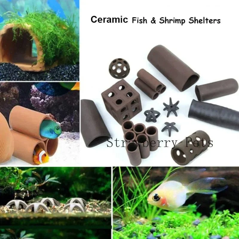 Keramik Aquarium Dekoration Fisch Garnelen Shelter Haus Keramik Skorpion Haus Kanister Simulation Stein Aquarium Dekor Große