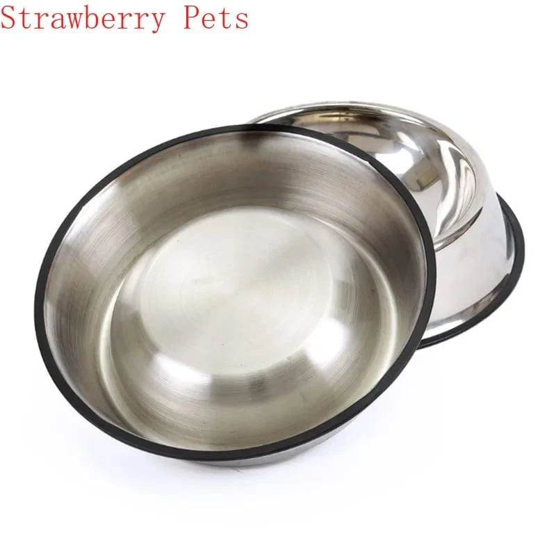 Edelstahl Haustier Hund Schüssel Lebensmittel Lagerung Container Hundefutter Schüssel Wasser Flasche Haustier Schüssel Feeder Schüssel für Kleine Große Hunde katzen