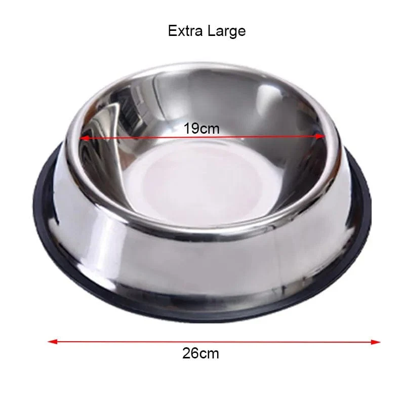 Edelstahl Haustier Hund Schüssel Lebensmittel Lagerung Container Hundefutter Schüssel Wasser Flasche Haustier Schüssel Feeder Schüssel für Kleine Große Hunde katzen