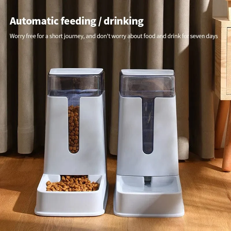 3.5 l automatischer Futterspender für Hunde und Katzen, Futternapf mit großer Kapazität, Wasser- und Futterspender für Hunde und Katzen, Haustierbedarf, Trinkbrunnen