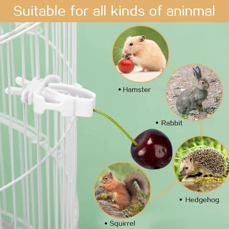 12 stücke Vögel Lebensmittel Halter Haustier Papagei Fütterung Obst Gemüse Clip Tintenfisch Knochen Feeder Gerät Pin Clamp Vogel Käfig Zubehör