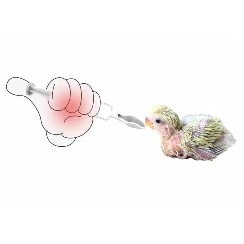 Futterlöffel für Vögel und Papageien, mit manueller Spritze, Wasser-/Milch-/Medizin-Fütterungsspritze für Babys, 20 ml