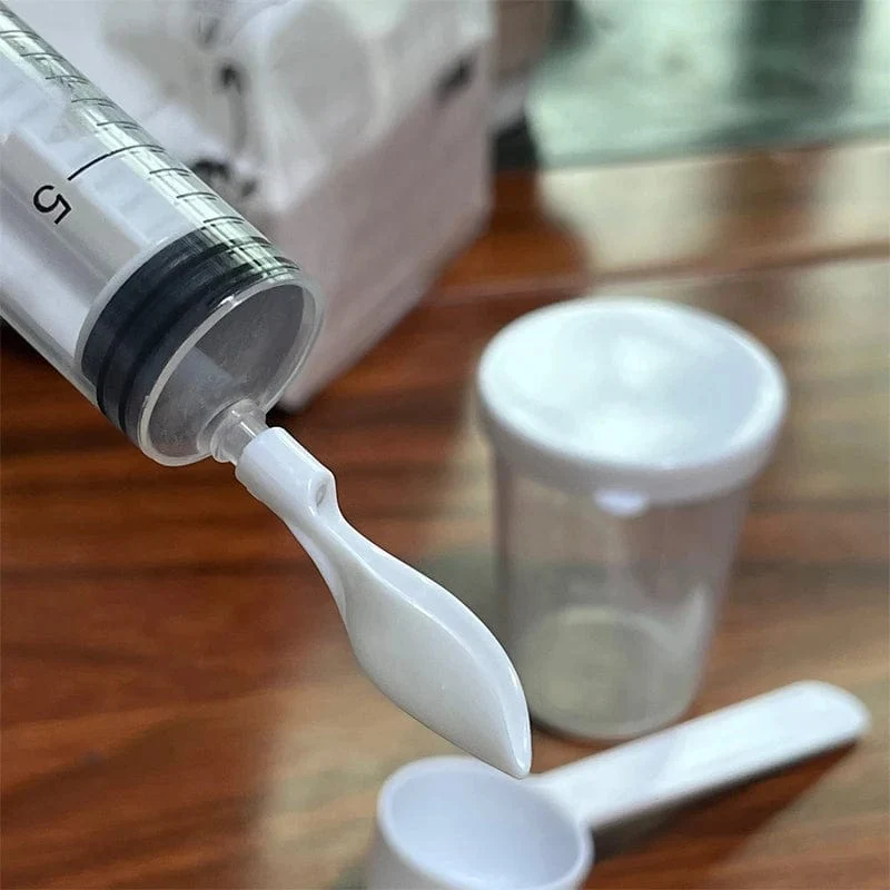 Futterlöffel für Vögel und Papageien, mit manueller Spritze, Wasser-/Milch-/Medizin-Fütterungsspritze für Babys, 20 ml