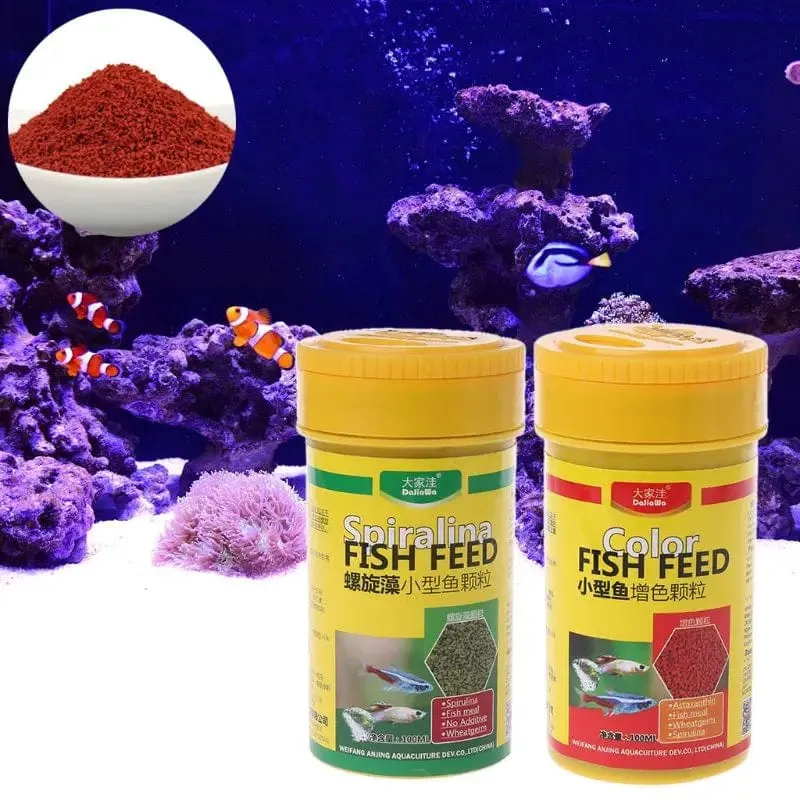 Spirulina-Futter, tropische Fischernährung für Aquarien, farbverstärktes Futter
