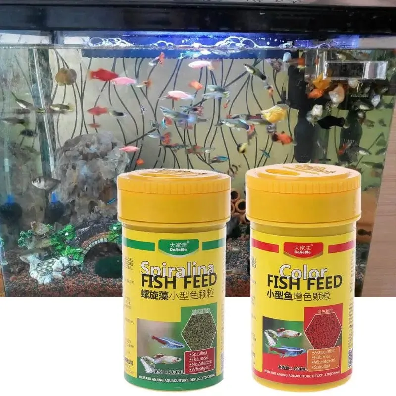 Spirulina-Futter, tropische Fischernährung für Aquarien, farbverstärktes Futter