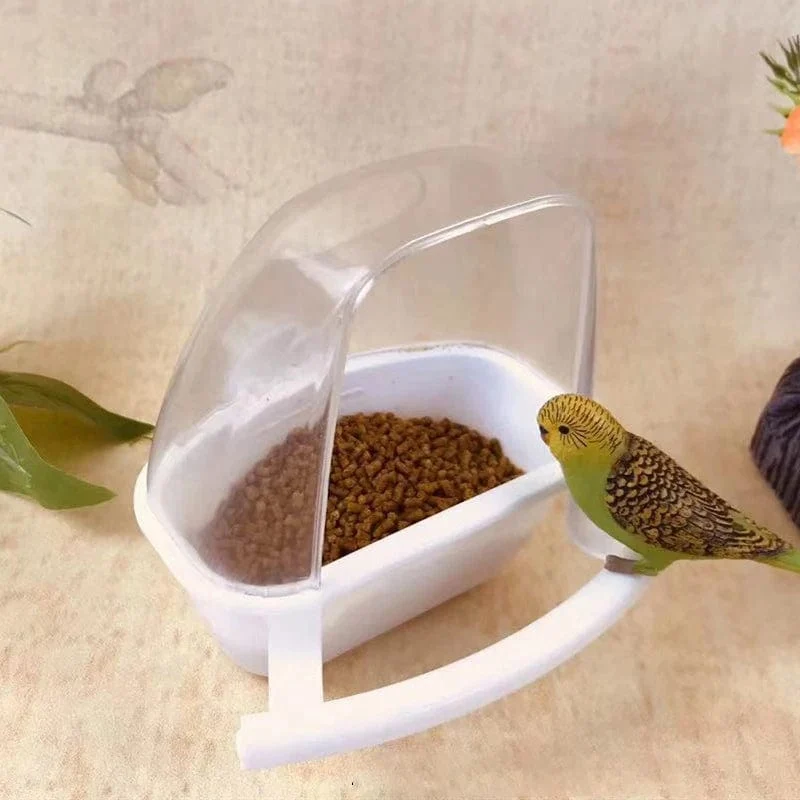 Vogelkäfig-Futterspender für Papageien, Vögel, Wasser, Hängeschale, Sittich-Futterbox, Haustierkäfig, Kunststoff-Lebensmittelbehälter, Vogelbedarf, 1 Stück