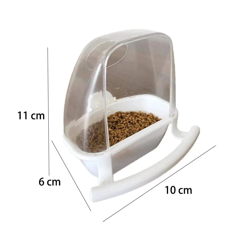 Vogelkäfig-Futterspender für Papageien, Vögel, Wasser, Hängeschale, Sittich-Futterbox, Haustierkäfig, Kunststoff-Lebensmittelbehälter, Vogelbedarf, 1 Stück