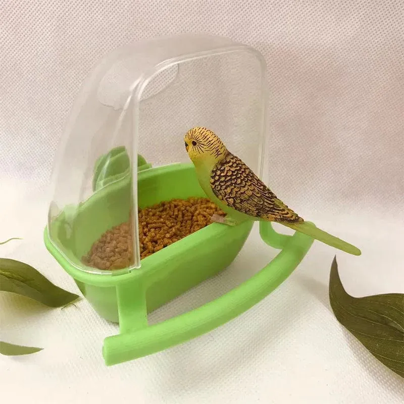Vogelkäfig-Futterspender für Papageien, Vögel, Wasser, Hängeschale, Sittich-Futterbox, Haustierkäfig, Kunststoff-Lebensmittelbehälter, Vogelbedarf, 1 Stück