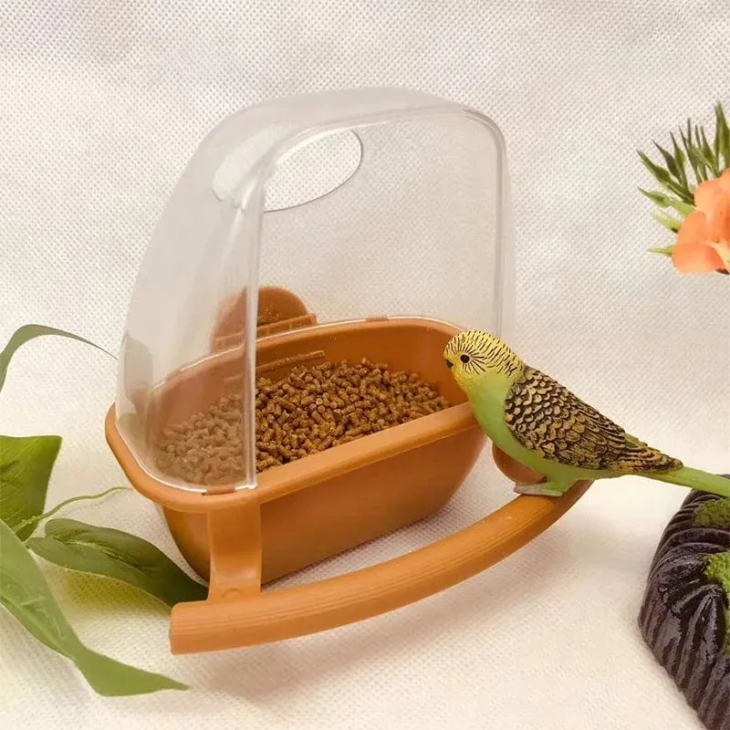 Vogelkäfig-Futterspender für Papageien, Vögel, Wasser, Hängeschale, Sittich-Futterbox, Haustierkäfig, Kunststoff-Lebensmittelbehälter, Vogelbedarf, 1 Stück