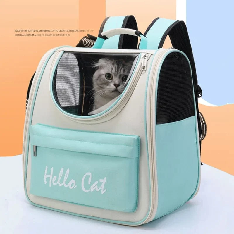 Katzentragetaschen, winddichter Outdoor-Reiserucksack für Katzen, kleine Hunde, Transport-Tragetasche, Katzenrucksackträger mit Kissen