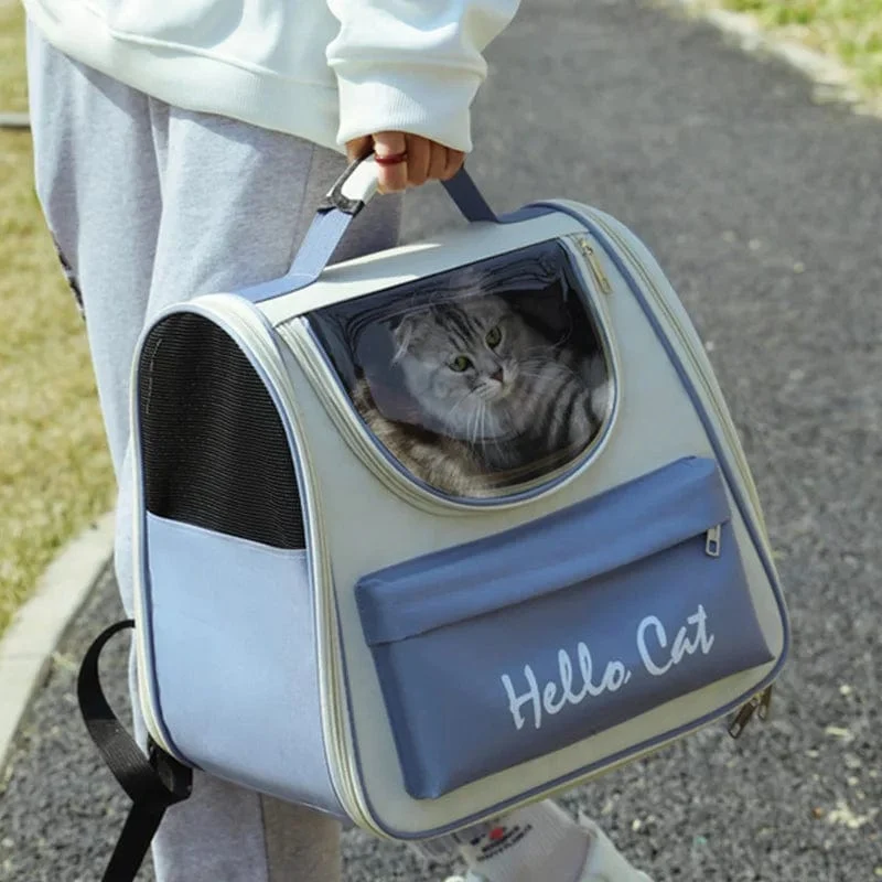 Katzentragetaschen, winddichter Outdoor-Reiserucksack für Katzen, kleine Hunde, Transport-Tragetasche, Katzenrucksackträger mit Kissen