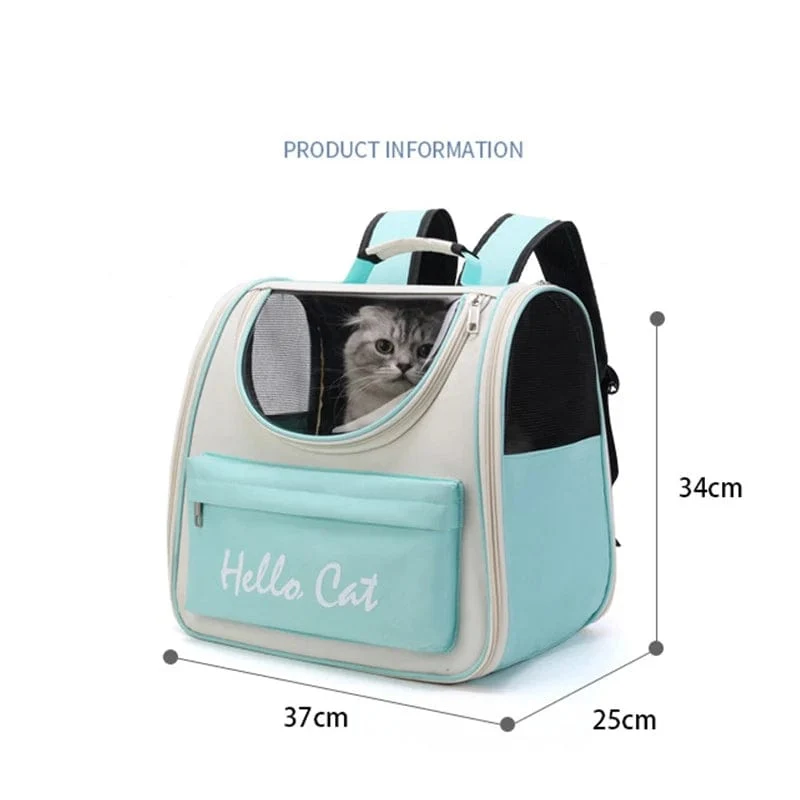 Katzentragetaschen, winddichter Outdoor-Reiserucksack für Katzen, kleine Hunde, Transport-Tragetasche, Katzenrucksackträger mit Kissen