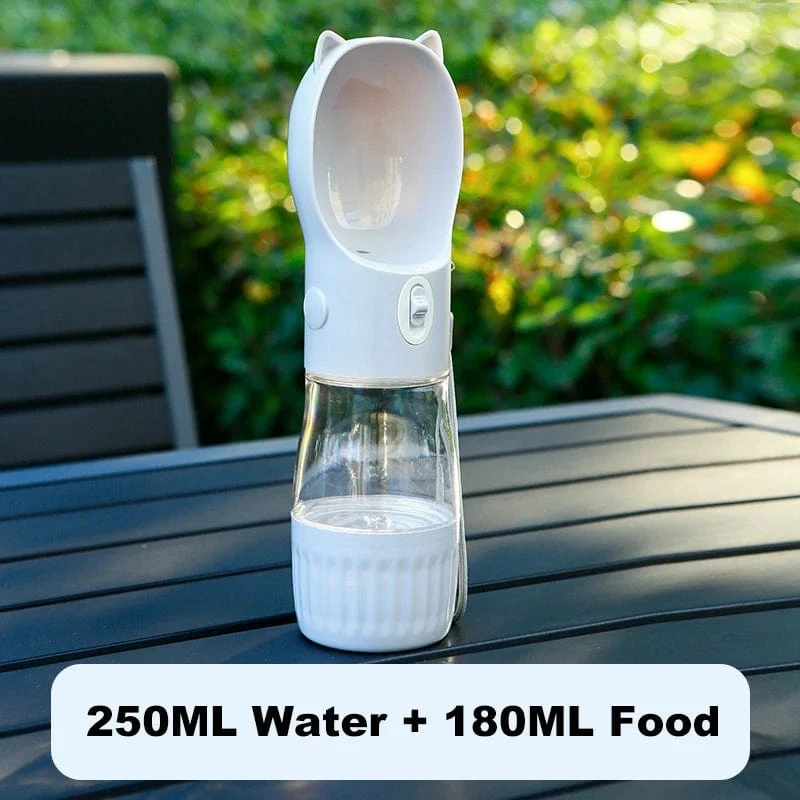 Tragbare Hundewasserflasche mit Futterbecher für kleine und große Hunde und Katzen, Spaziergänge im Freien, Trinken, Futterspender, Zubehör für Französische Bulldoggen