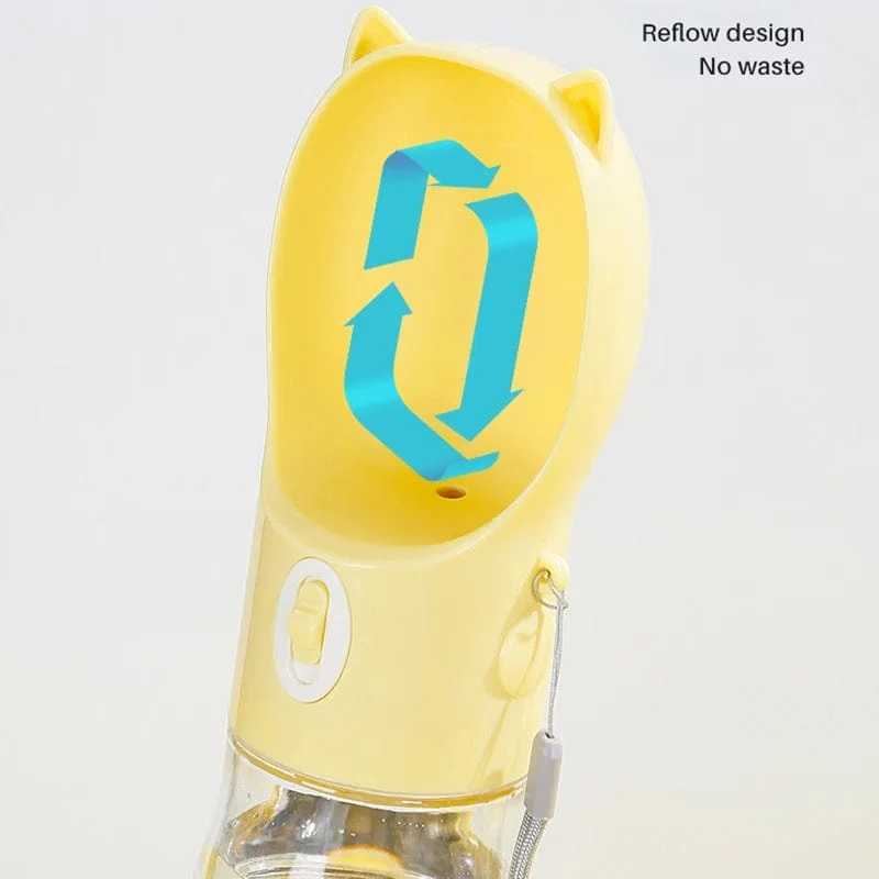 Tragbare Hundewasserflasche mit Futterbecher für kleine und große Hunde und Katzen, Spaziergänge im Freien, Trinken, Futterspender, Zubehör für Französische Bulldoggen