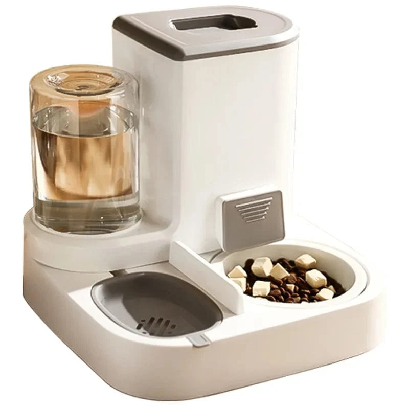 Automatisches Katzenfütterungs- und Wasserfütterungsgerät, Hundenapf, Katzenbecken, 2-in-1-Wasserspender, Katzennapf, Heimtierbedarf