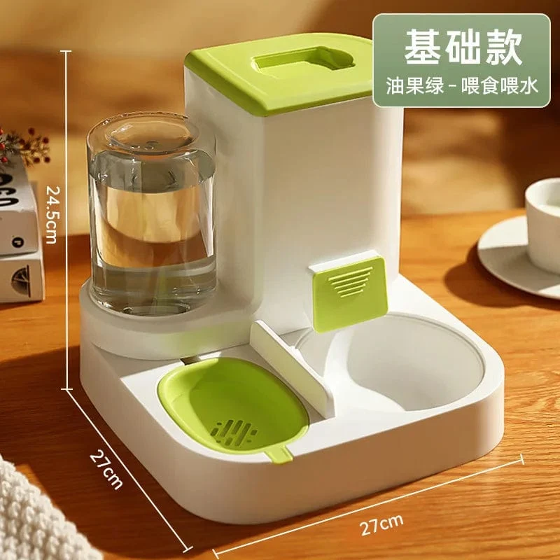 Automatisches Katzenfütterungs- und Wasserfütterungsgerät, Hundenapf, Katzenbecken, 2-in-1-Wasserspender, Katzennapf, Heimtierbedarf