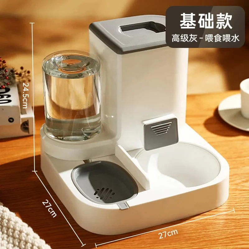 Automatisches Katzenfütterungs- und Wasserfütterungsgerät, Hundenapf, Katzenbecken, 2-in-1-Wasserspender, Katzennapf, Heimtierbedarf