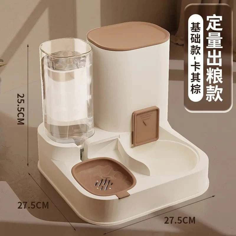 Automatisches Katzenfütterungs- und Wasserfütterungsgerät, Hundenapf, Katzenbecken, 2-in-1-Wasserspender, Katzennapf, Heimtierbedarf