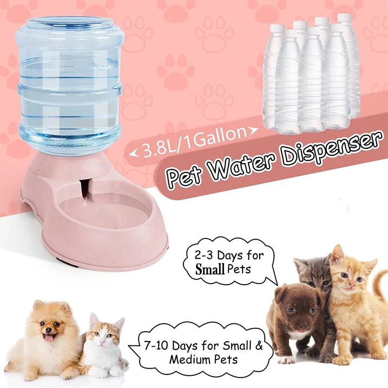 Automatischer Wasserspender, große Kapazität, Futternapf für Haustiere, kleine Hundefutterschüssel, Futternapf für Katzen, Trinknapf für Haustiere, Wassernapf