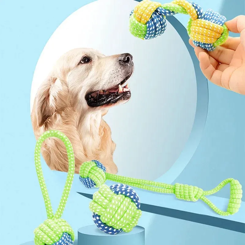 Haustier-Hundespielzeug für große kleine Hunde, interaktives Baumwollseil, Mini-Hundespielzeug, Ball für Hunde, Zubehör, Zahnbürste, Kauspielzeug für Welpen