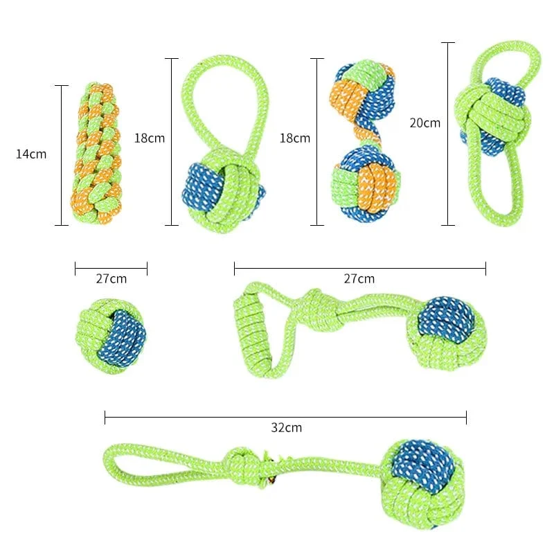 Haustier-Hundespielzeug für große kleine Hunde, interaktives Baumwollseil, Mini-Hundespielzeug, Ball für Hunde, Zubehör, Zahnbürste, Kauspielzeug für Welpen