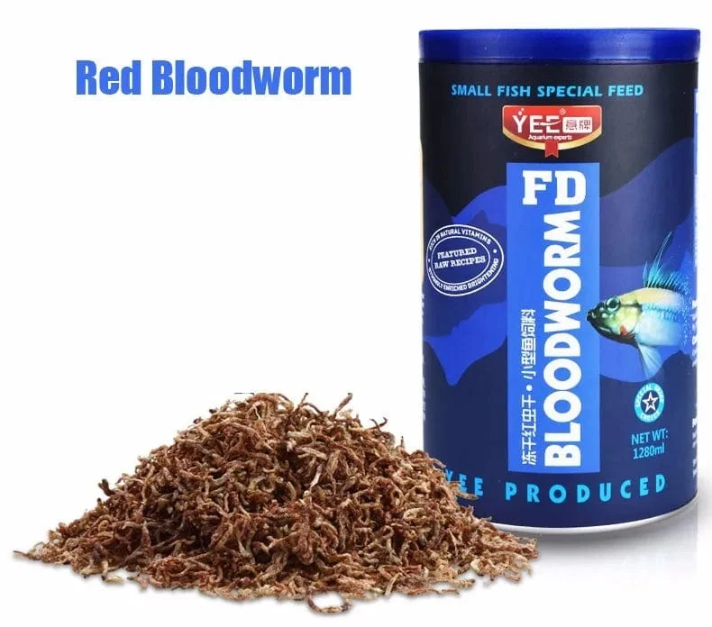 Roter Blutwurm, gefriergetrocknetes Artemia Salina-Fischfutter für alle Arten von tropischen Aquarien, klein