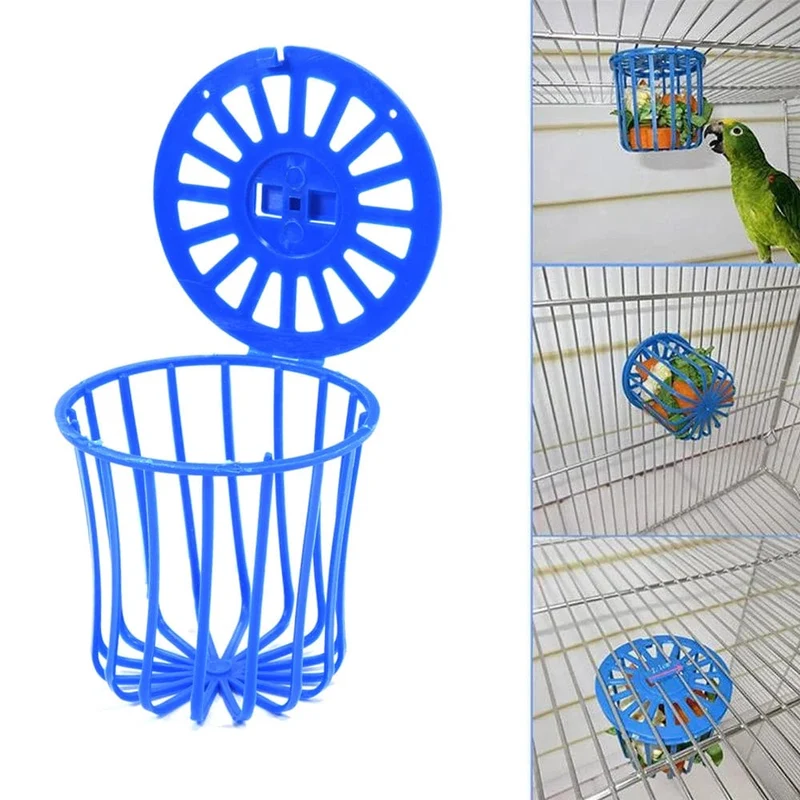 Legendog Vogelfutterstation, kreatives Mehrzweck-Käfig-Hängespielzeug, Vogelfutterspender für Obst und Gemüse, Korb, Papageienfenster, Vogelfutterspender, 1 Stück