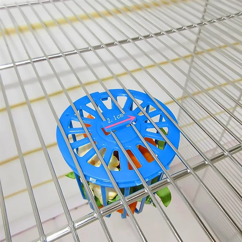Legendog Vogelfutterstation, kreatives Mehrzweck-Käfig-Hängespielzeug, Vogelfutterspender für Obst und Gemüse, Korb, Papageienfenster, Vogelfutterspender, 1 Stück