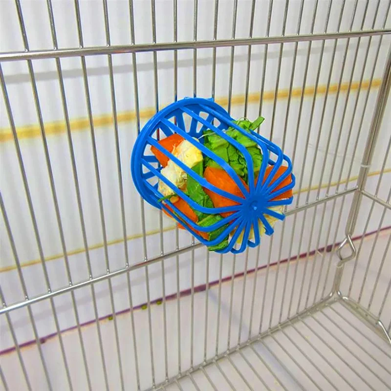Legendog Vogelfutterstation, kreatives Mehrzweck-Käfig-Hängespielzeug, Vogelfutterspender für Obst und Gemüse, Korb, Papageienfenster, Vogelfutterspender, 1 Stück