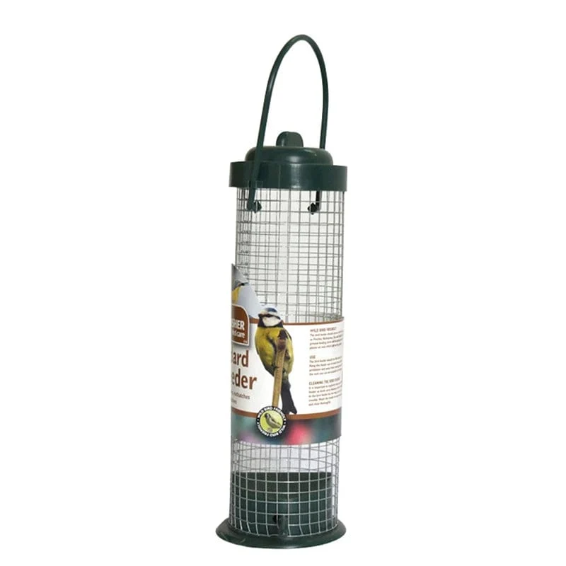 Vogelhäuschen aus Netzgewebe für den Außenbereich, Haken zum Aufhängen, dunkelgrün, Futterspender mit mehreren Löchern, für den Außenbereich, Garten, Balkon, Veranda, Haustierbedarf, Zubehör
