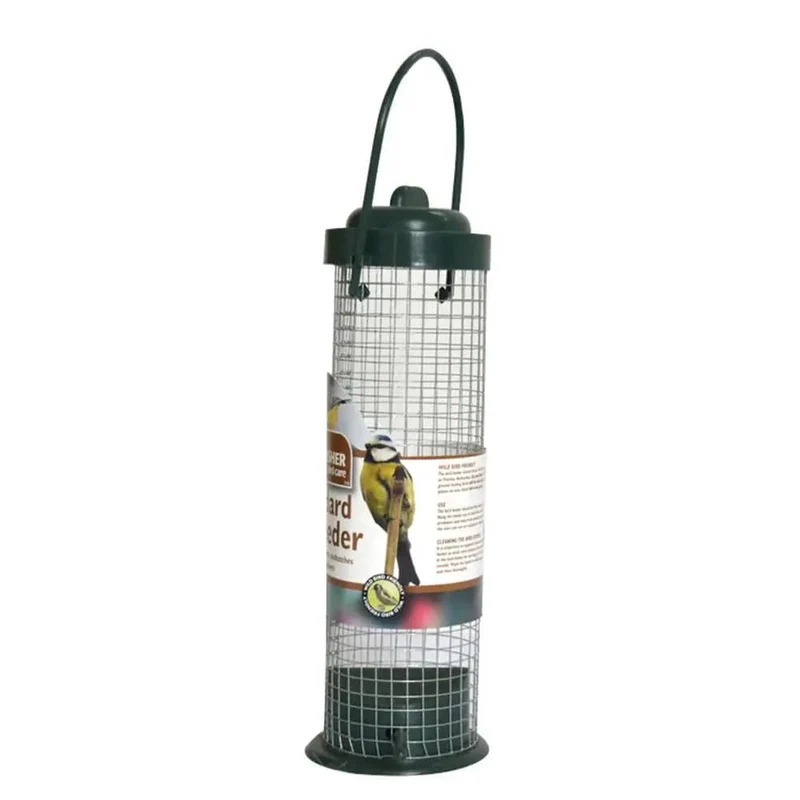 Vogelhäuschen aus Netzgewebe für den Außenbereich, Haken zum Aufhängen, dunkelgrün, Futterspender mit mehreren Löchern, für den Außenbereich, Garten, Balkon, Veranda, Haustierbedarf, Zubehör