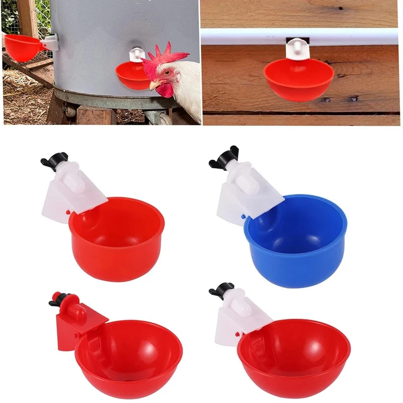 Automatischer Hühnertränkebecher Ententränkebecher Hühnerfutterspender Kunststoff-Geflügelnäpfe und -tränkenbecher Wassersystemzubehör