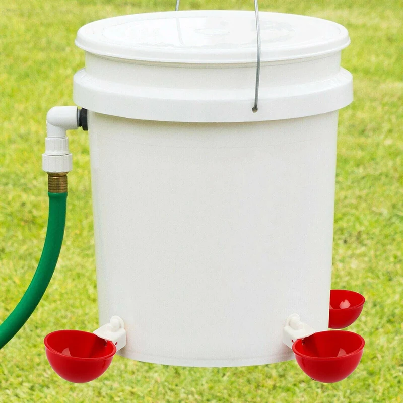 Automatischer Hühnertränkebecher Ententränkebecher Hühnerfutterspender Kunststoff-Geflügelnäpfe und -tränkenbecher Wassersystemzubehör