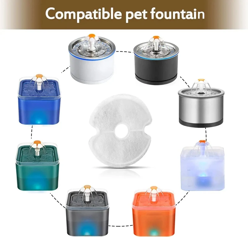 Filter für Katzentrinkbrunnen, Mehrfachfiltration, Ersatzfilter für Haustiertrinkbrunnen, 4/8 Packungen