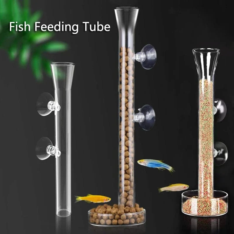 Glas Aquarium Feeder Tube Dish Transparent Aquarium Garnelen Schnecke Futter Feeder Bowl Aquarium Fütterung Zubehör Garnelen Feeder