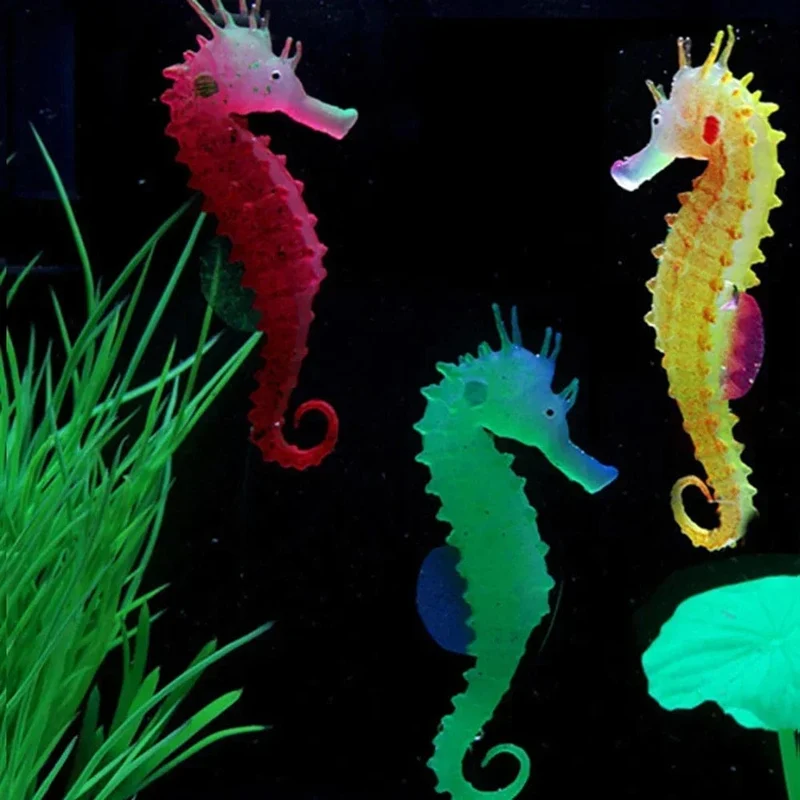 Aquarium Künstliche Leuchtende Feuerfische Aquarium Landschaft Silikon Gefälschte Fische Schwimmende Glow In Dark Ornament Hause Dekoration