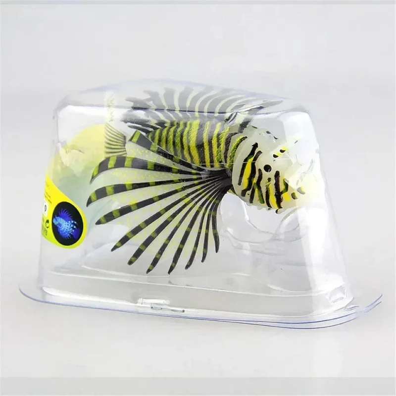 Aquarium Künstliche Leuchtende Feuerfische Aquarium Landschaft Silikon Gefälschte Fische Schwimmende Glow In Dark Ornament Hause Dekoration