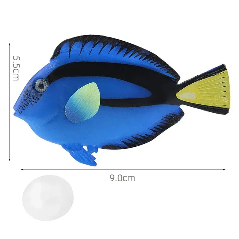 Aquarium Künstliche Leuchtende Feuerfische Aquarium Landschaft Silikon Gefälschte Fische Schwimmende Glow In Dark Ornament Hause Dekoration