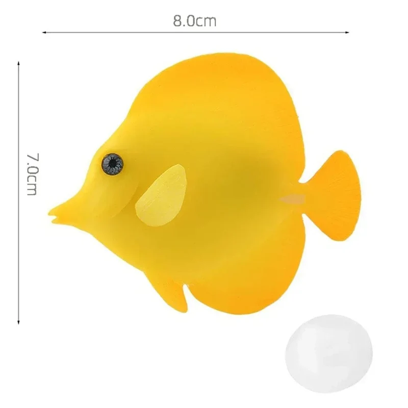 Aquarium Künstliche Leuchtende Feuerfische Aquarium Landschaft Silikon Gefälschte Fische Schwimmende Glow In Dark Ornament Hause Dekoration