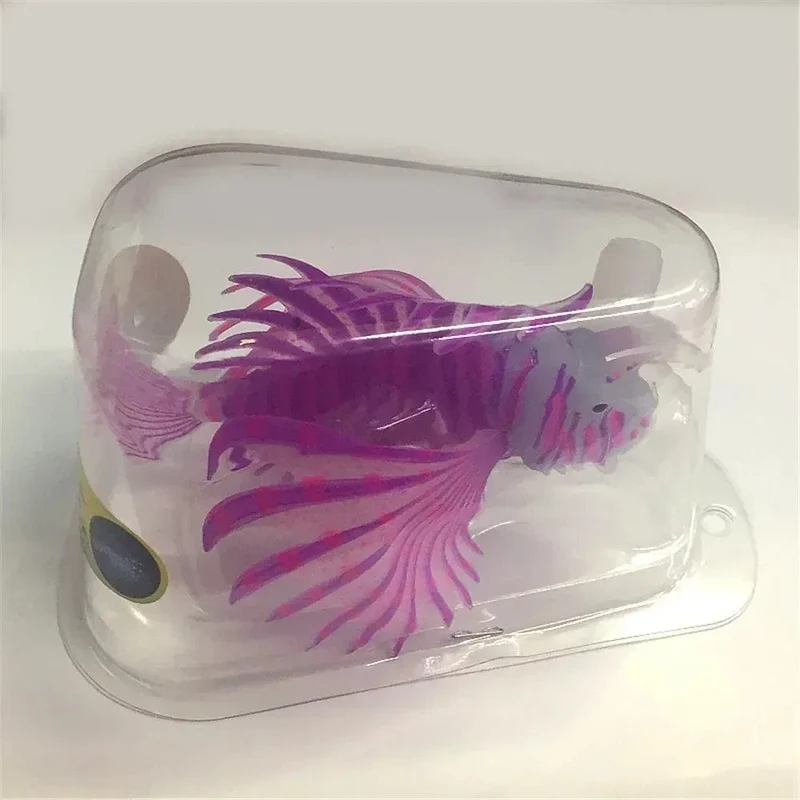 Aquarium Künstliche Leuchtende Feuerfische Aquarium Landschaft Silikon Gefälschte Fische Schwimmende Glow In Dark Ornament Hause Dekoration