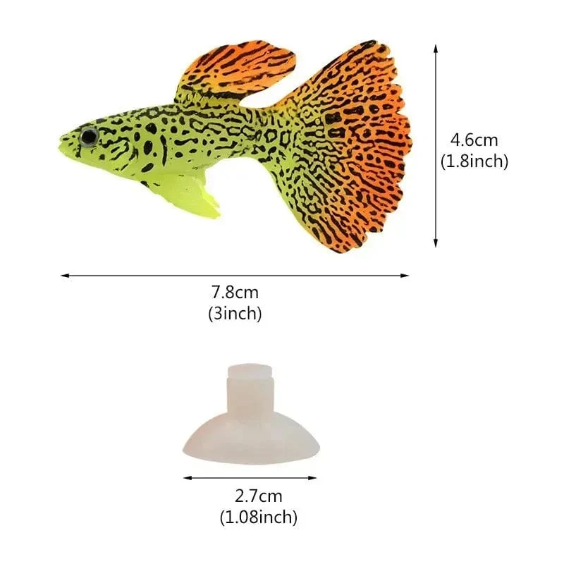 Aquarium Künstliche Leuchtende Feuerfische Aquarium Landschaft Silikon Gefälschte Fische Schwimmende Glow In Dark Ornament Hause Dekoration
