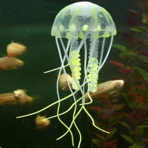 Aquarium Künstliche Leuchtende Feuerfische Aquarium Landschaft Silikon Gefälschte Fische Schwimmende Glow In Dark Ornament Hause Dekoration