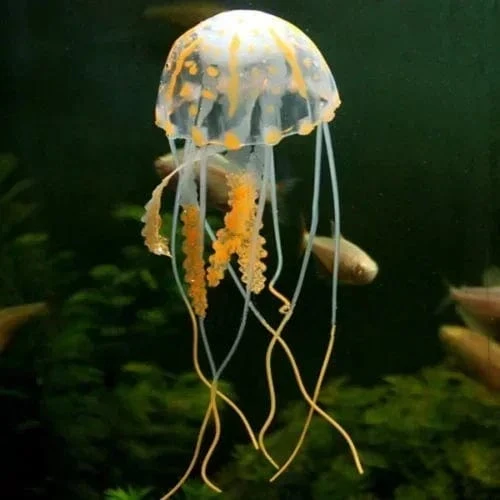 Aquarium Künstliche Leuchtende Feuerfische Aquarium Landschaft Silikon Gefälschte Fische Schwimmende Glow In Dark Ornament Hause Dekoration