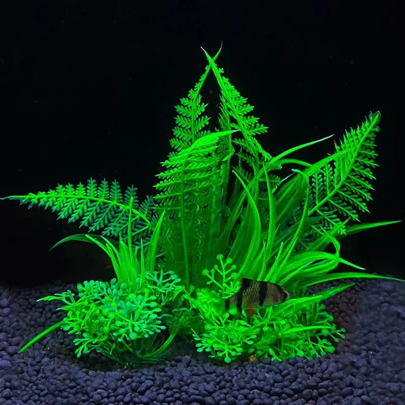 Künstliche Unterwasser-Kunststoffpflanzen für Aquarien, künstlicher Strauch, grünes Wassergras, Simulationsdekoration